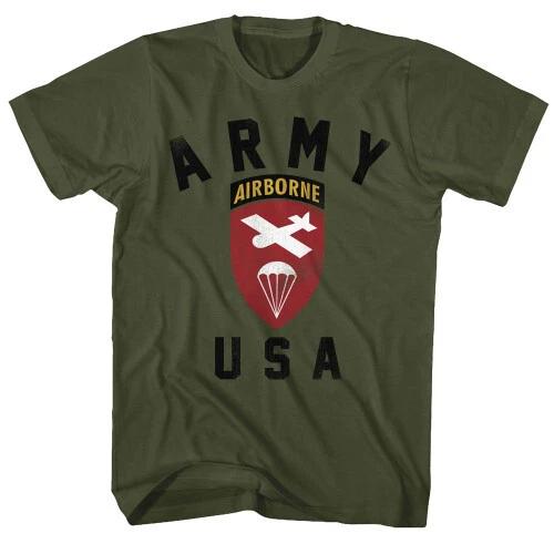 Army US Airborne T-Shirt - Military Green M