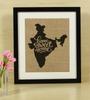 Darling Souvenir Home Sweet Home Burlap Print Wall Decor India Country Map Housewarming Gift-Burlap Print Only