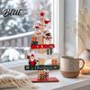 Solid Wood Holiday Festive Home Wooden Letter Tree Ornament Ornaments Christmas Sign Decorative Decor Pieces
