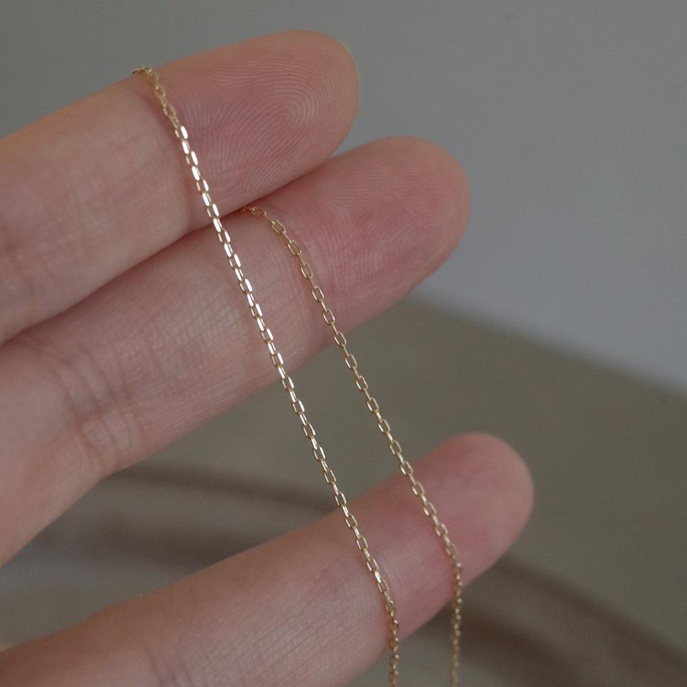 Delicate 14K Gold-Plated 925 Sterling Silver Necklace with Invisible Thin Chain and Pendant