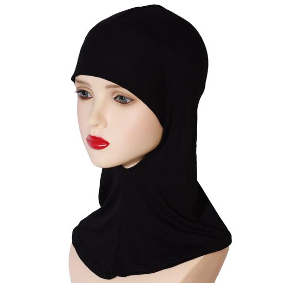 Women Headscarf Hat Solid Color Ethnic Top Hat Comfortable Elastic