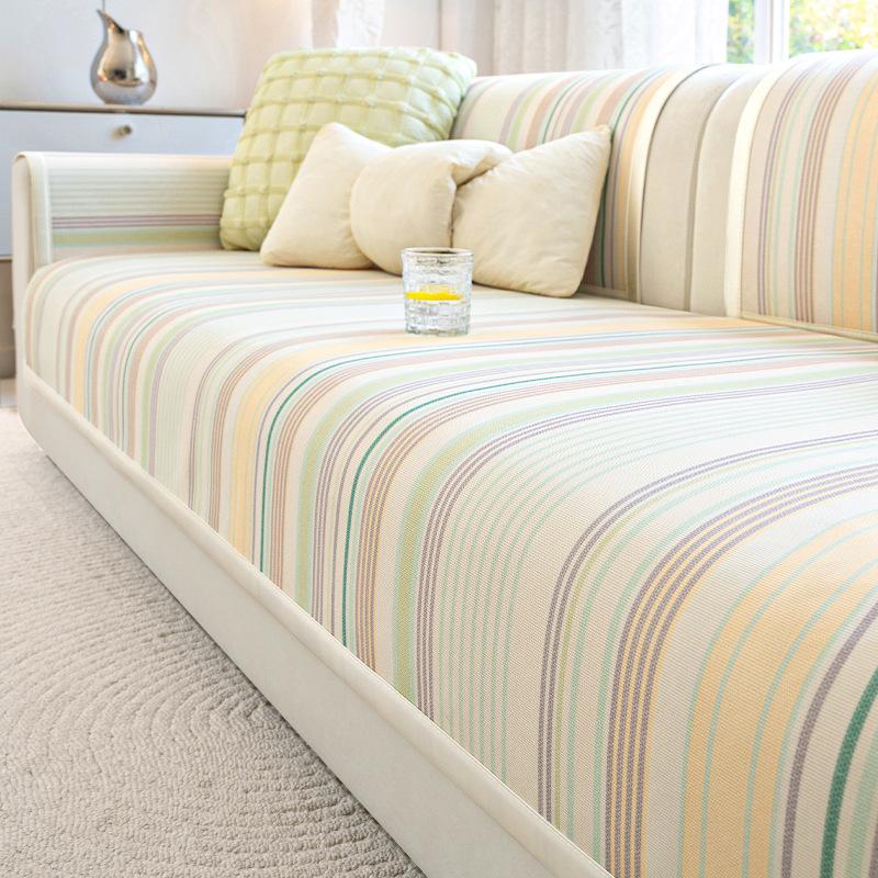 

Ice Silk Sofa Cushion Summer New Dopamine Sofa Mat Mat Non-Slip One-Piece Seat Cushion Summer Cover 70*70cm