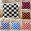 Classic Checkered Square Cushion Cover Pillowcase Ultra Soft Skin Friendly Fabric Cloud Like Comfort  Concealed Zipper