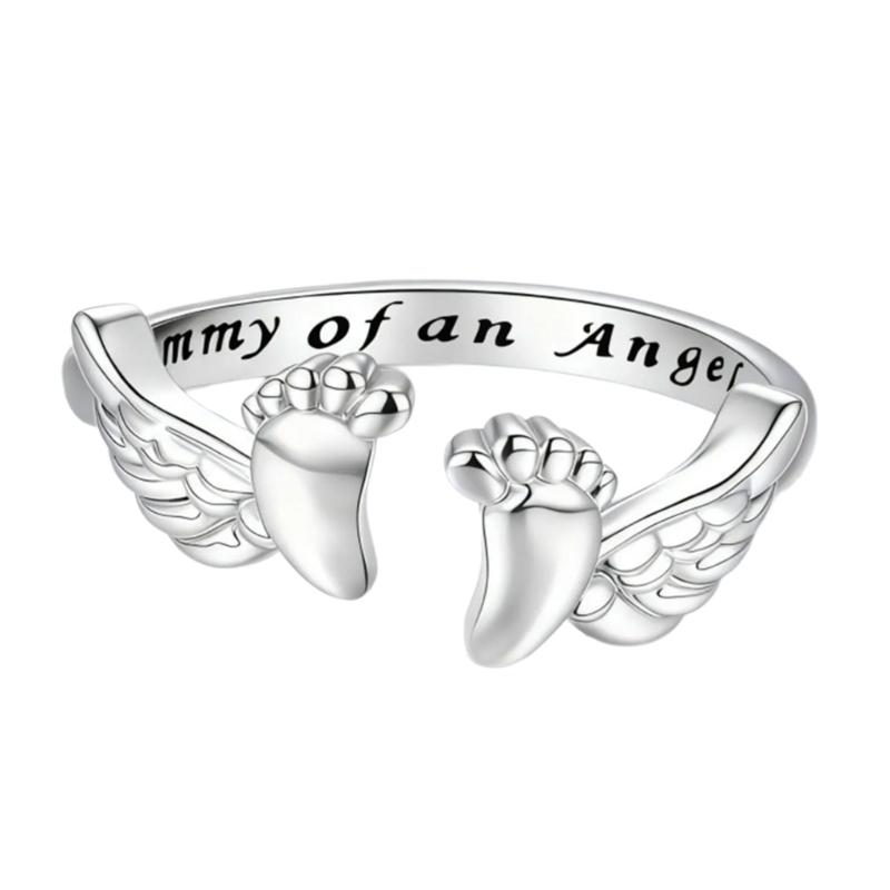 Beautiful Open Rings Featuring Angel Charm For Mother Grandmother And Special Women In Your Life 1