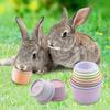 Bunny Stacking Cups Toy Rabbits Multi-colored Reusable Small Animals Puzzle Toys For Food Playing Bunny Accessories