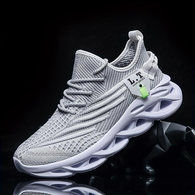 36-48 Men's and Women's Sneakers,Men's Knitted Breathable Lace Up Running Shoes,Lightweight and Comfortable Sneakers