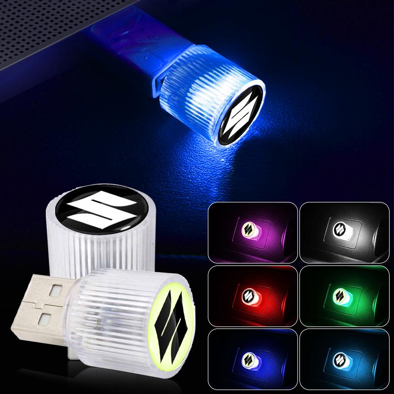New Car Mini USB LED Ambient Light Plug Decorative Atmosphere Lamp for Suzuki GSR GSR750 GSR600 SV 650 Swift Jimny Grand Vitara Samurai Spacia Liana