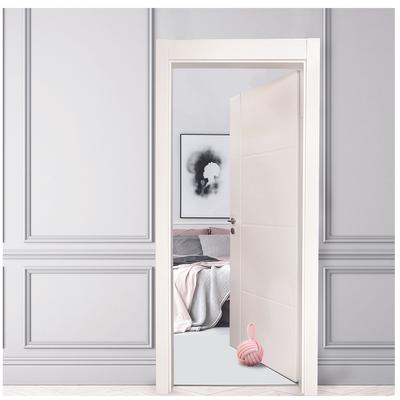 [R0286] - Pink 'Pelote' Velvet Door Stopper - 14x24 Cm