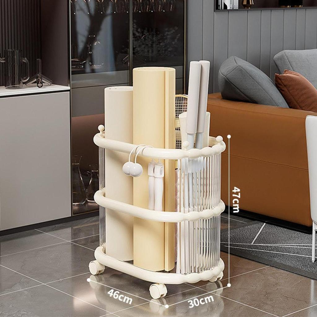 Mat Organizer Cart on Wheels for Dumbbell Storage Solutions