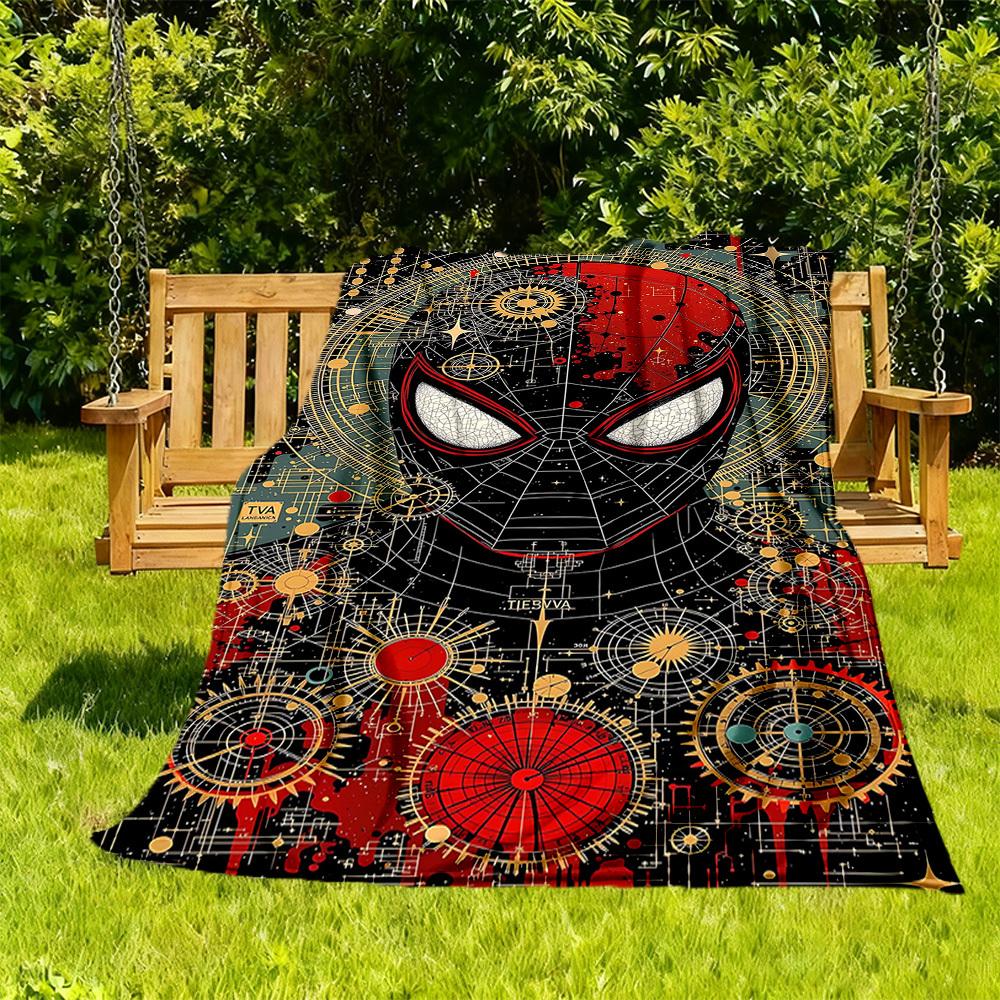 1pc Spider-Man Outdoor Blanket Lightweight Flannel, Soft & Warm, All-Season Use for Sofa, Outdoor, Camping, Living Room, Office077