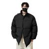 Stand Collar Bread Cotton-padded Coat, Autumn and Winter Thick Velvet Cotton-padded Coat, Loose and Handsome New Cotton-padded Coat.