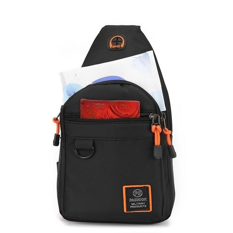 Pánská jednoduchá vodotěsná náprsní taška Studentská velkokapacitní crossbody taška Outdoorové sporty Cyklistika Běh Taška pod paži Ledvinka Cestovní taška přes rameno