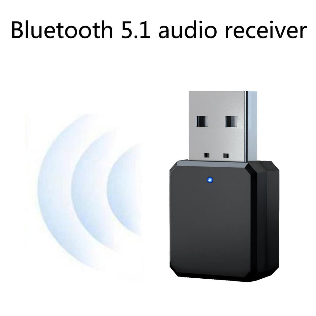 Bluetooth 5.1 Audio Receiver 3.5MM Aux USB Power Audio Receiver Adapter Wireless Car Hands-free Call Adapter for PC Car Speaker