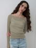 KIJUN Sheer Boatneck Knit Sage
