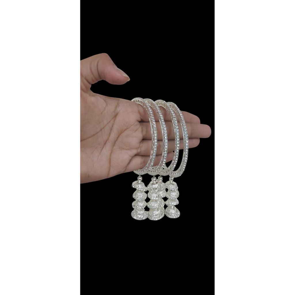 @ Designer Metal with Zircon Diamond Stone Latkan Bangles Set Size 2.6 UKS48 50%off