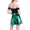 High-Waist Bright Color Mini Skirt Women Nightclub Stage Show Skater Skirt Streetwear