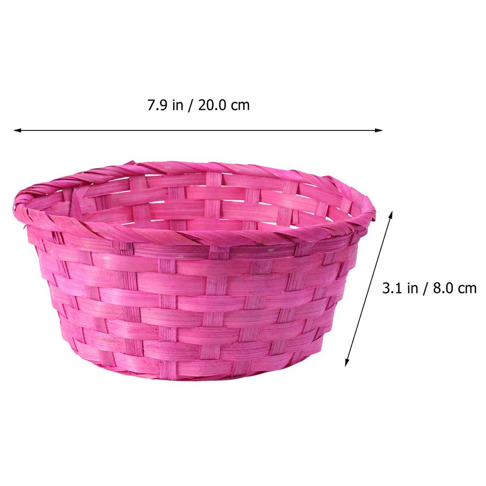 1 Set 4 Pcs Colorful Bamboo Egg Baskets Easter Props Children's Day Baskets