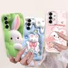 For Samsung Galaxy A56 A36 A26 5G Phone Case Soft Matte Liquid Silicone Back Cover Love Heart Girly Flower Painting Fundas