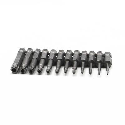 12-teiliges 1/4-Zoll-Sechskant-Bohrer-Set, Stahl-Schraubendreher-Bits, 50 mm lang, kompatibel mit Power