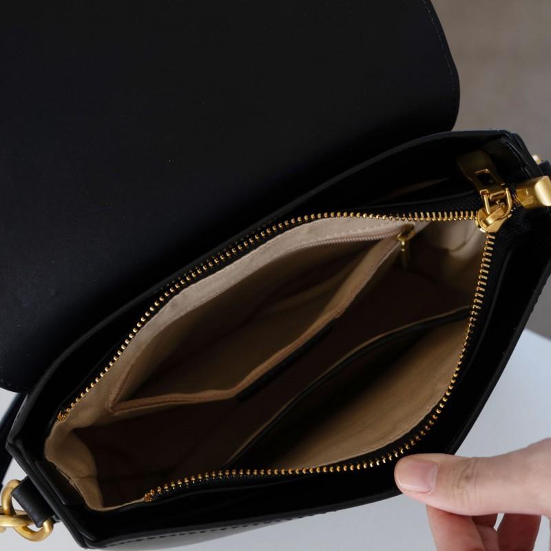 Small Square Bag Genuine Leather Female 2026 Cross-body Women's Commuting One-shoulder Tofu Cowhide