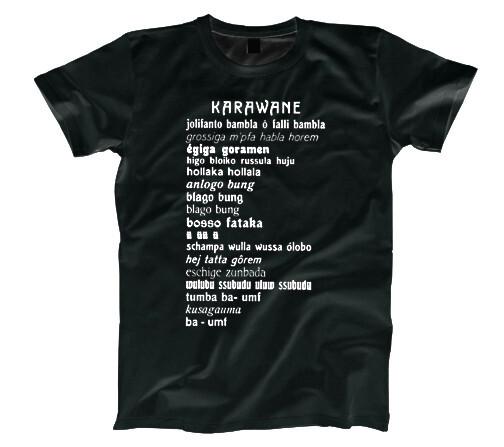 

Karawane T Shirt Poem Hugo Ball Cabaret Voltaire Club Dada Movement Zurich GT013 4XL