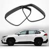 Carbon Fiber Rearview Mirror Rain Eyebrow Cover Trim For Toyota RAV4 2019-2022