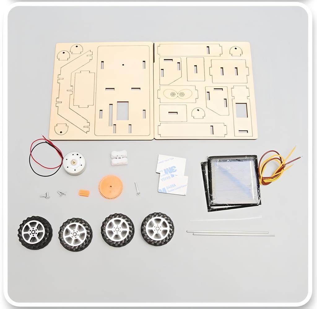 Słoneczny Łazik Księżycowy DIY Drewniana Puzzle 3D Dziecięca Ręcznie Składana Zabawka Edukacyjna STEM Trening Małej Motoryki