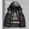 Black Gold Graphene Goose Down Jacket - Autumn/Winter Hooded Casual Fashion Outerwear