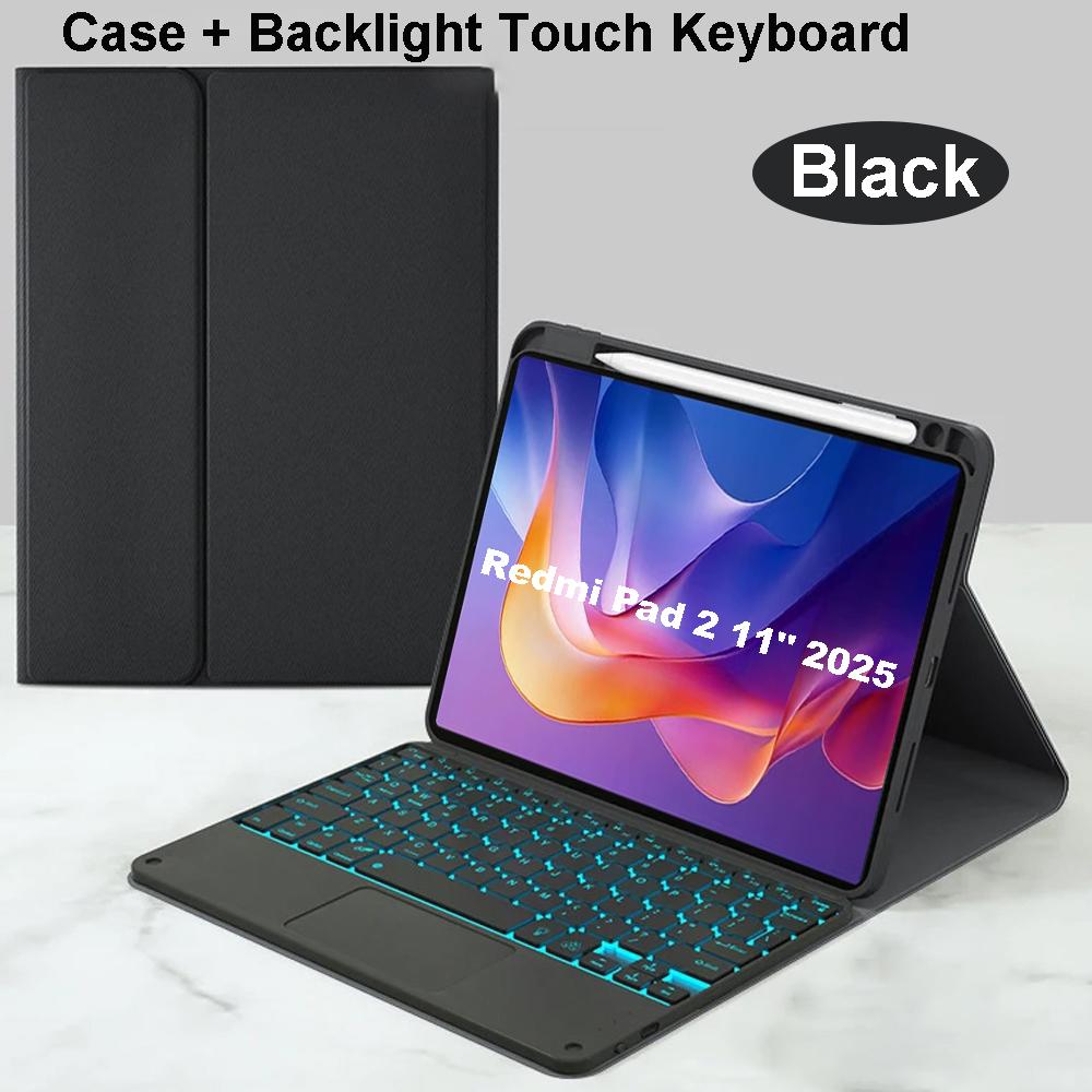 Case for Redmi Pad 2 11 Inch , Bluetooth Keyboard Case for Redmi Pad 2 11-Inch, Magnetic Keyboard Protective Cover