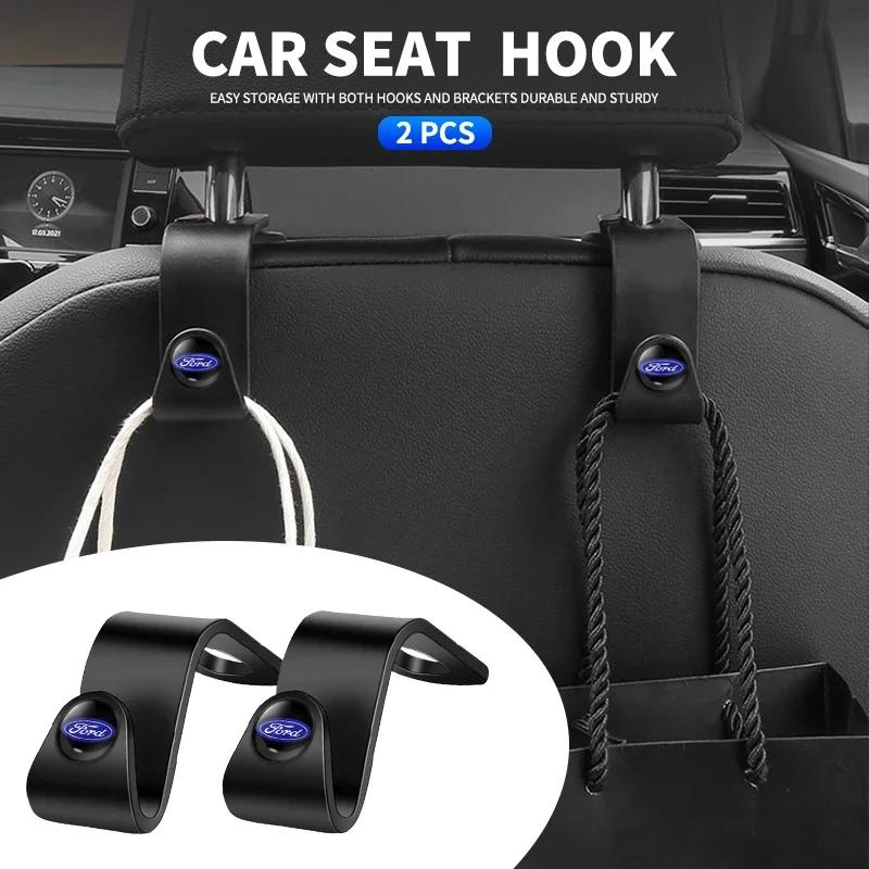 New 2026 Car Sticker 1/2 Universal Car Seat Hook Storage Hanger For Ford Focus Fiesta Ranger Mondeo Kuga Escape Ecosport Fusion