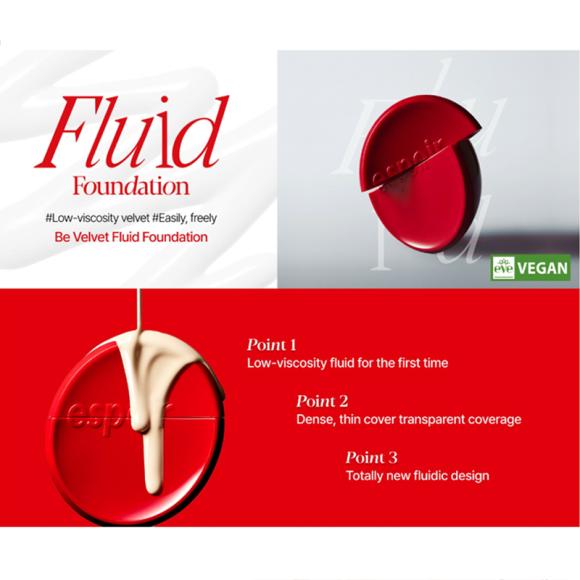 Espoir Be Velvet Fluid Foundation 30ml (4 Options)