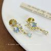 French Small Fresh Ear Clips, No Ear Piercings, Butterfly Flower Earrings, Versatile Earrings, Niche Design, High-end Earrings.