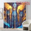 2pcs, 2D FLAT PRINTING Curtains (Without Rod) Lunar Wolves Popular Fashionable Curtains Versatile Durable Polyester Curtains