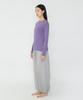 Debiweeo Women'S Yoga Wear Devi-Do1002-Purple Pilates [Do] Soft Round Neck T-Shirt