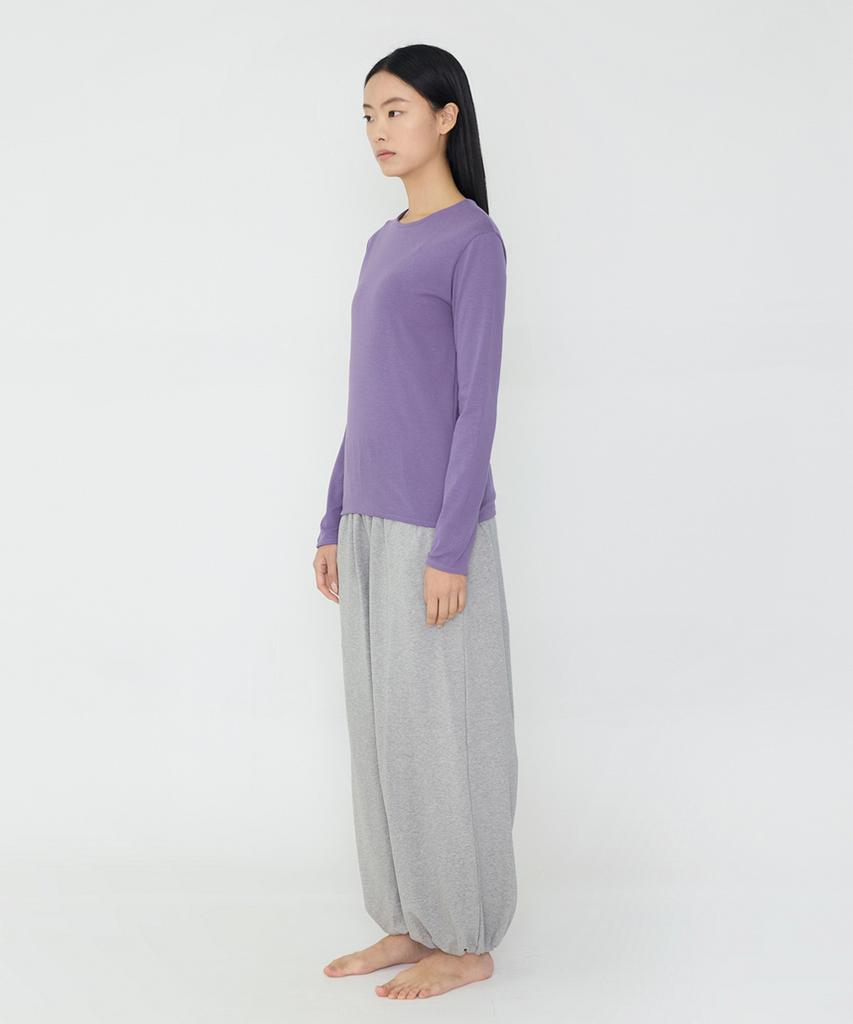 Debiweeo Women'S Yoga Wear Devi-Do1002-Purple Pilates [Do] Soft Round Neck T-Shirt
