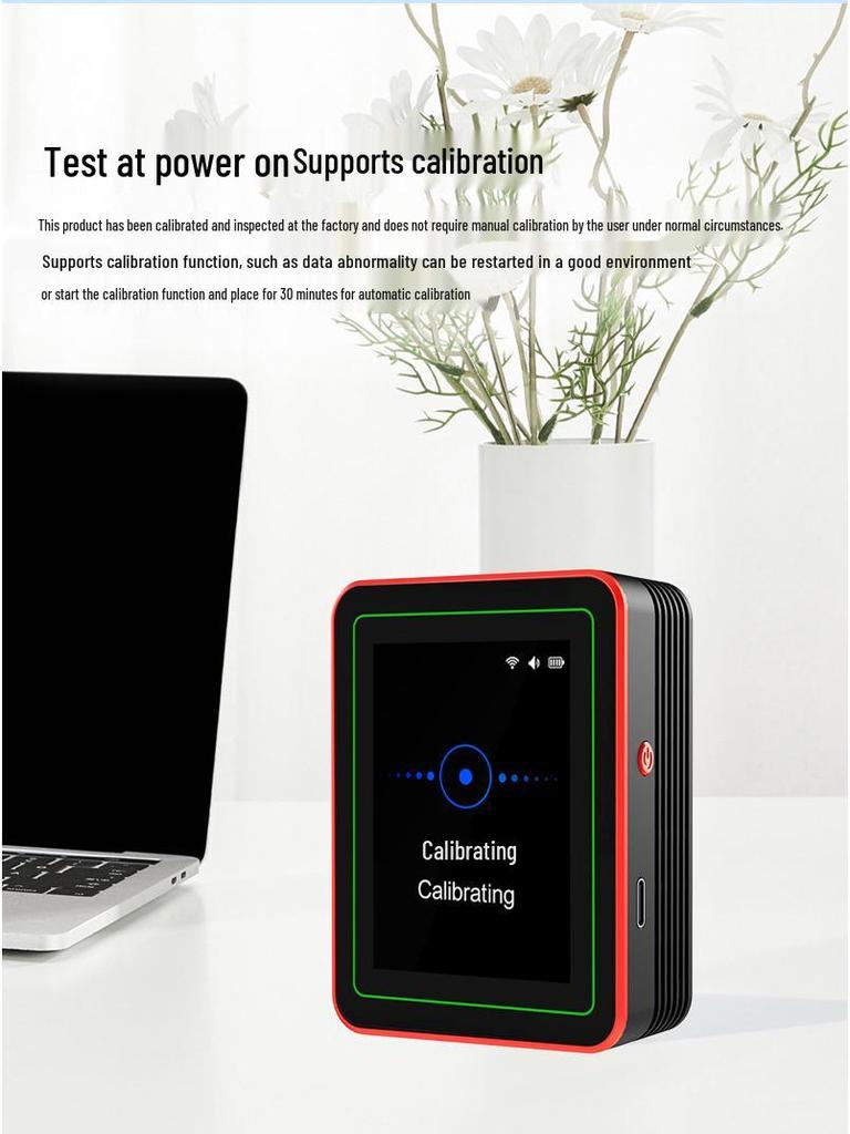 15-in-1 CO2 Monitor with PM2.5, PM1.0, Formaldehyde Detection, Temperature, Humidity, and Air Quality Sensor