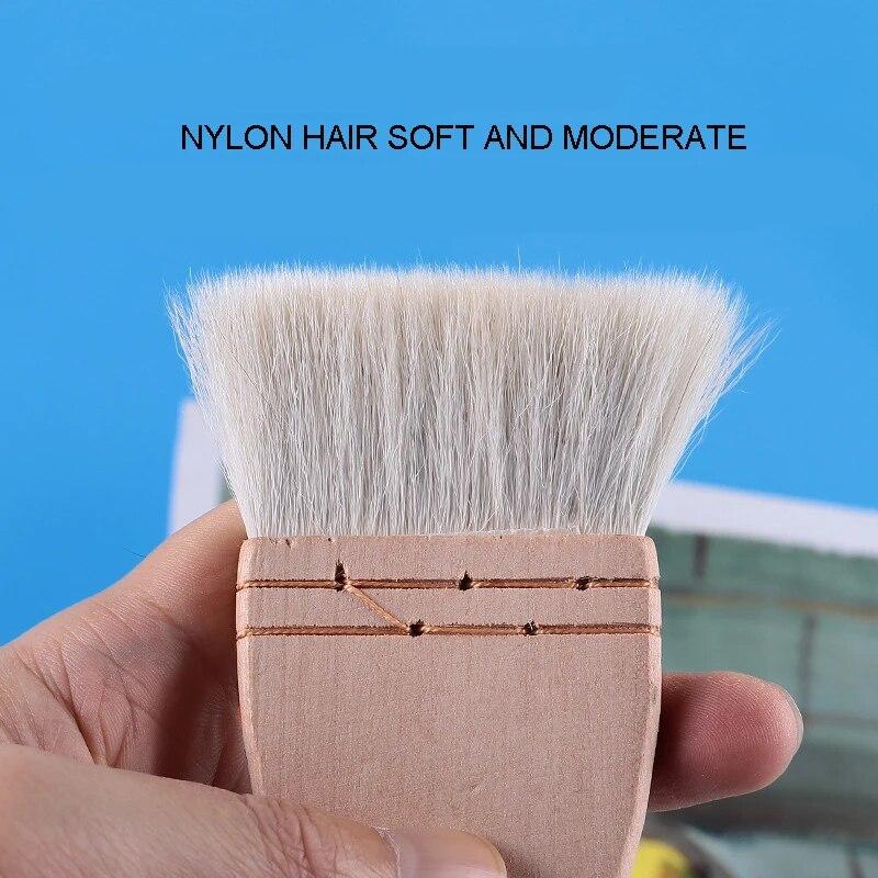 Păr de lână de 1-8 inci Perie cu lățime mare Pensule pentru vopsea pentru suprafață mare 9 buc. Set blană moale pentru pictură acrilică acuarelă Aprovizionare pentru artist