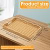 Imitation Rattan Tray Vintage Rectangular Serving Tray Decorative Tabletop Serving Baskets Multifunction Organizing Platter