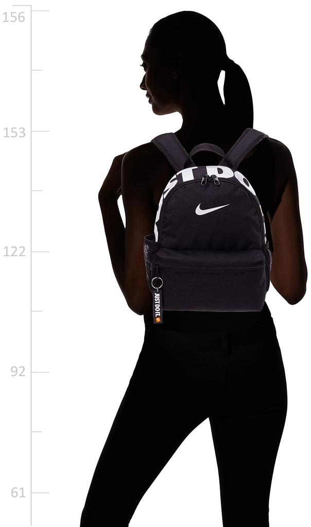 NIKE Junior YA Brasilia JDI Mini Backpack (Black/White, Unisex Kids)