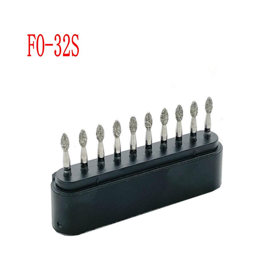 10pcs/box Dental Diamond Burs Drill FG Diamond 1.6mm Shank for High Speed Handpiece Burs