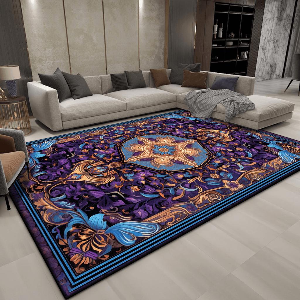 Europäischer Stil Luxus TEPPICHE FÜR WOHNZIMMER Persische Dekoration Schlafzimmer Bettseite Plüschteppich Faltbare Lounge Rutschfeste Weiche Matten