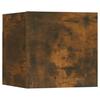 Wall Mounted TV Cabinet Smoked Oak Wood Composite