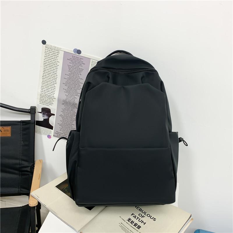 Monochromatic Large Capacity Backpack for Women and Men Composite Fabric Versatile Simple Casual High Quality New Style