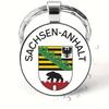 1PC For Saxony-Anhalt State Flag Design Keychain Durable DIY Car Keyring Accessories, Creative Pendant for Men & Women Gift