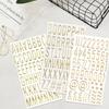 1PC 3D Gold Foil Glitter Alphabet Letter Stickers Scrapbooking Mini Self Adhesive Gold Letters Stickers for DIY Craft Art Gradua