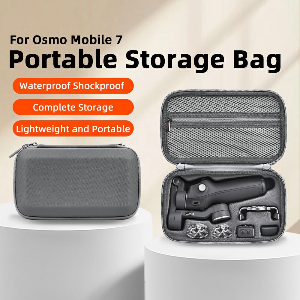 Bolsa de Armazenamento Portátil Para DJI Osmo Mobile 7/7 Pro PU Impermeável Bolsa de Mão Estojo Caixa Organizada