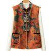 Women's Chinese Style Leather & Fur Vest for Moms & Middle-Aged