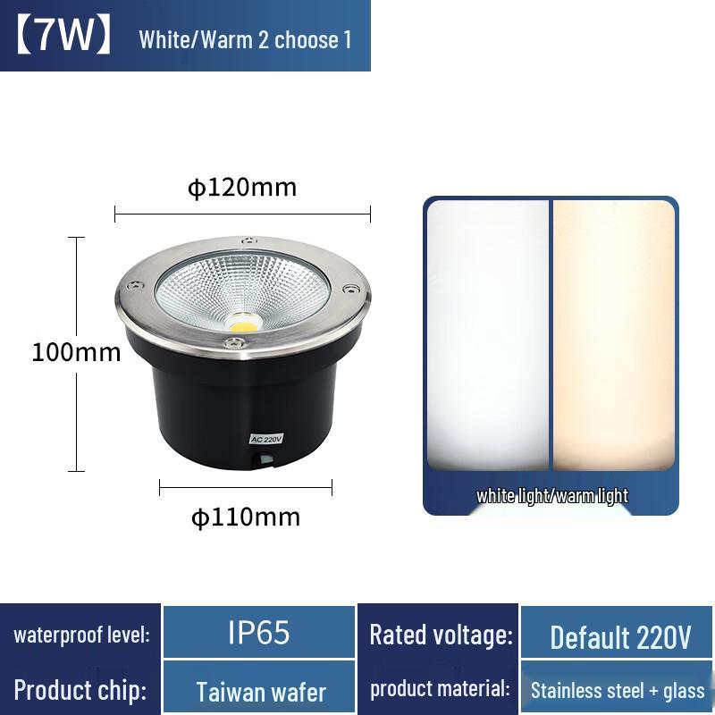 Outdoor Embedded Round LED Ground Light