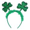 Glitter Headband Shamrock Photo Props Fun Lace Headband Party Blingbling Karaoke Party Hair Hoop Leprechaun