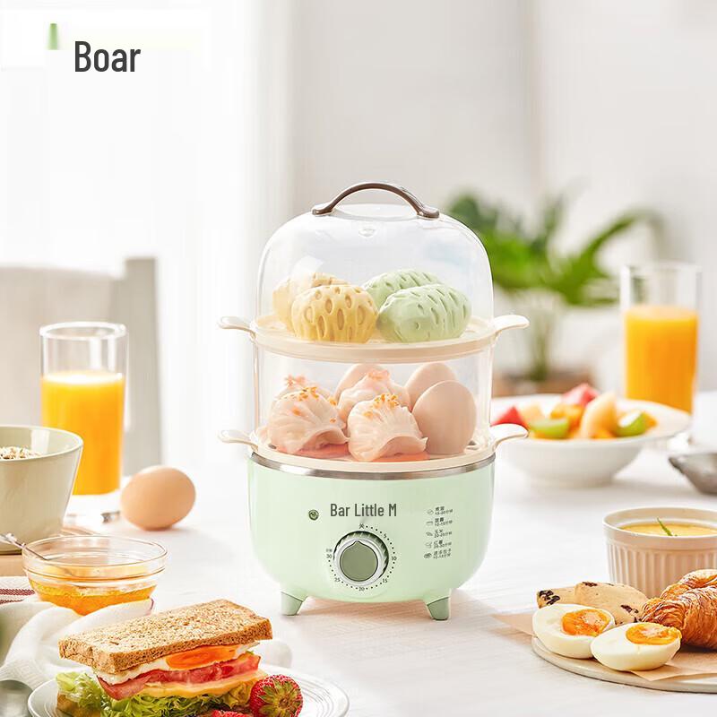 Bear ZDQ-C14U2 Multi-function Double-Layer Electric Egg Cooker  Steamer CN plug (adapter included)